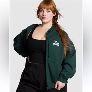 PINK Victoria’s Secret Love Aspen Campus Full Zip Hoodie